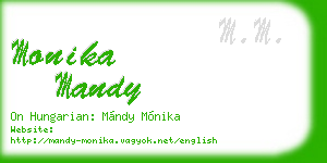 monika mandy business card